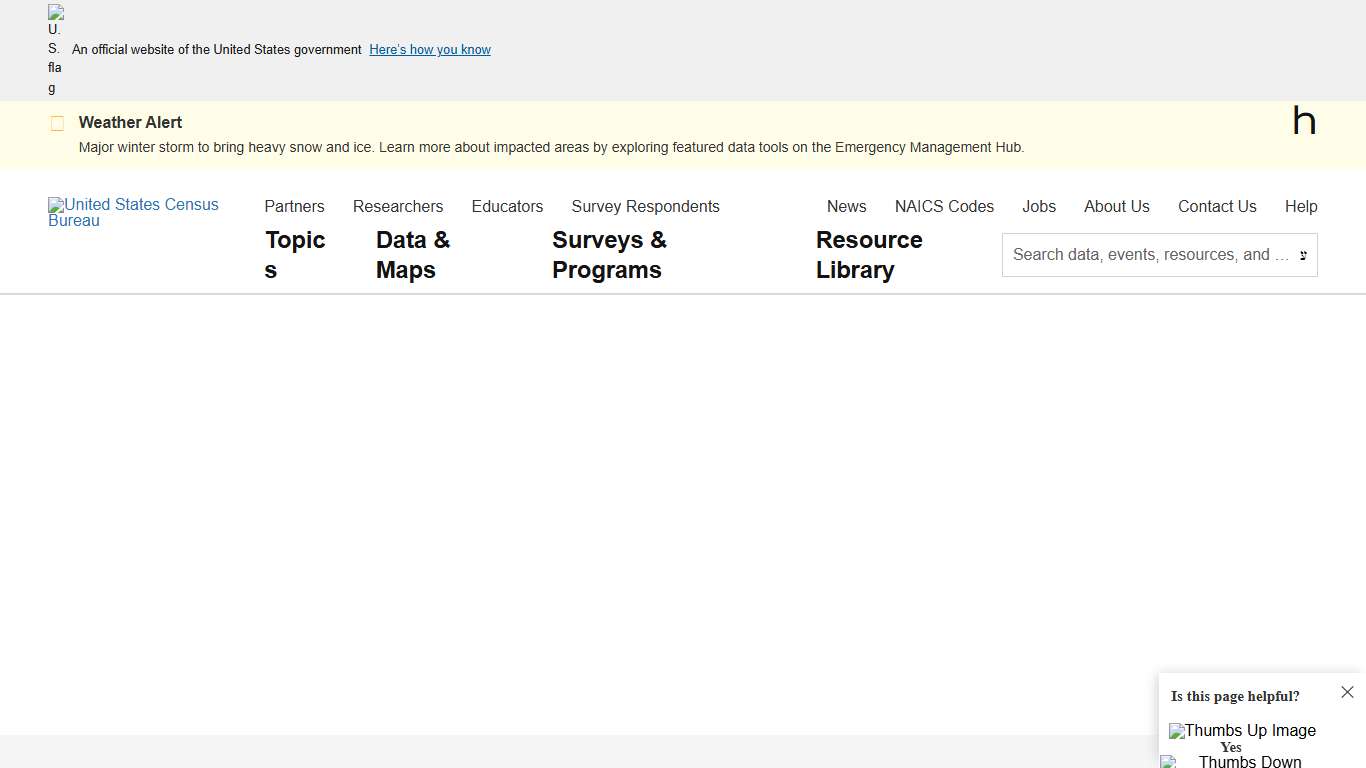 Census.gov U.S. Census Bureau Homepage